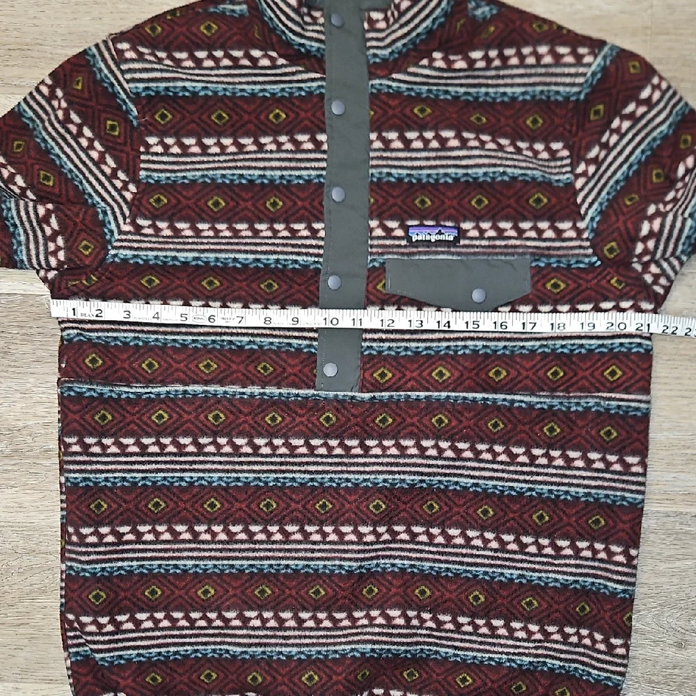 Patagonia Reversible Snap T Glissade Saltillo Fleece 3/4 Zip Size Small